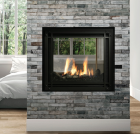 BENTLEY 42" SEE THROUGH DIRECT VENT GAS FIREPLACE (CERAMIC GLASS), MILLIVOLT, LP