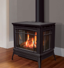 BERKELEY FREE STANDING CAST IRON GAS STOVE IPI -PAINTED BLACK