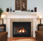 KEYSTONE PREMIUM 42" B-VENTED FIREPLACE -FLUSH FACE, LOG SET, MILLIVOLT, NG