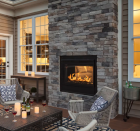 TWILIGHT MODERN 36" INDOOR/OUTDOOR SEE THROUGH GAS FIREPLACE, IPI, NG