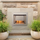VRE4236WH 36" OUTDOOR/INDOOR FIREBOX W/ WHITE HERRINGBONE BRICK, F4107