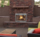 WRE3036WH 36" OUTDOOR WOOD BURNING FIREPLACE W/ WHITE HERRINGBONE PANELS, F0450