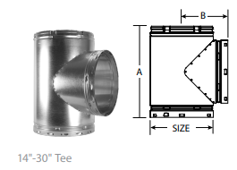 14" BVENT STANDARD TEE BV