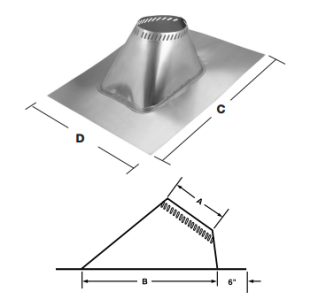 8T AF12 ADJ ROOF FLASHING 4/CS