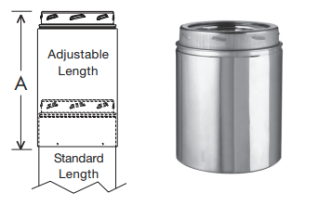 5UT-11AJ  ADJUSTABLE LENGTH ULTRA TEMP CHIMNEY
