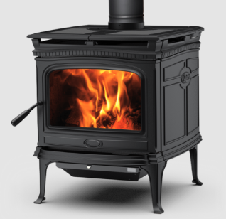 ALDERLEA T5 LE WOOD STOVE, LEFT DOOR, MET BLACK