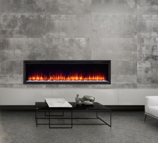 ALLUSION PLATINUM 72" ELECTRIC FIREPLACE 