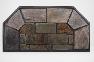 ORIGINAL EDGE 36X36 MONTANA FLAGSTONE CORNER HEARTH BOARD TYPE II