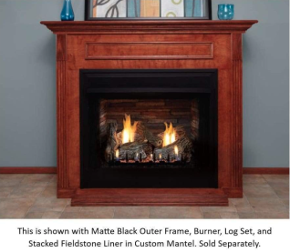 BRECKENRIDGE DELUXE 32" VENT FREE FIREBOX -CIRCULATING, LOUVER, REFRACTORY LINER 