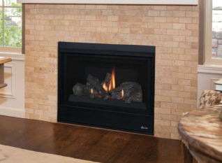 DRT2033REP 33" DV FIREPLACE, ELECTRONIC, AGED OAK LOGS, REAR VENT, LP F1723