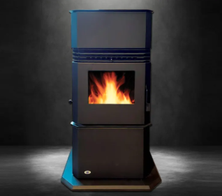 KINDERHOOK BLACK FREE STANDING PELLET STOVE W/INTERGRATED HEARTH BOARD ***2020 COMPLIANT***