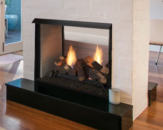 36" LO-RIDER CLEAN FACE FIREBOX, SEE THROUGH OPENING WITH TRADITONAL REFRACTORY FIREBRICK