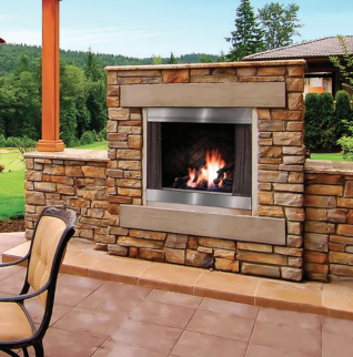 OFP42 OUTDOOR GAS FIREPLACE, STAINLESS STEEL, IPI, NG  