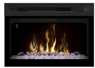 25" FIREBOX WITH DIAMOND ACRYLIC EMBER BED 