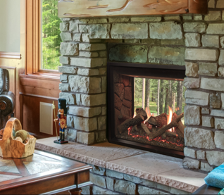 RUSHMORE 40" DIRECT VENT SEE-THROUGH FIREPLACE, LP