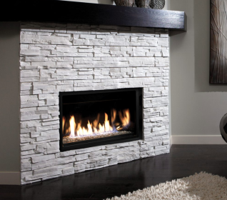 SKYLINE 36" ZERO CLEARANCE CLEAN VIEW DIRECT VENT LINEAR GAS FIREPLACE, IPI, LP