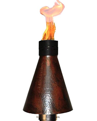  Hammered COPPER Match Lit 25k BTU TK Torch HEAD ONLY. Stainless Steel burner assembLY, Can be Mounted on YOUR Stone Column or Post, NG