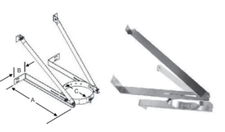 UEWS UNIVERSAL EXTENDED WALL SUPPORT(FITS 5,6,7 & 8" CHIMNEY)