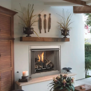 VRE3242ZEPWS 42" OUTDOOR FIREPLACE W/ WHITE STACKED BRICK, LP, F4124