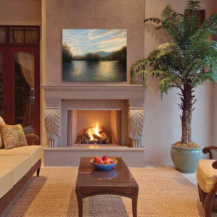 VRE4336ZENWS 36" OUTDOOR FIREPLACE W/ WHITE STACKED BRICK, NG, F0511