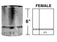 3" BVENT FEMALE UNIVERSAL ADAPTER BV **CONNECTS GV FEMALE END TO BV FEMALE END**