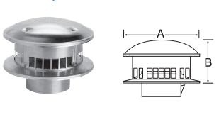 7" BVENT DURA CAP BV