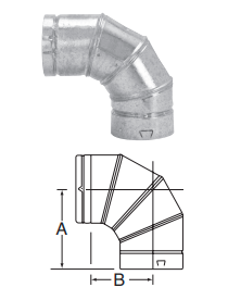 6" BVENT 90 DEGREE ADJUSTABLE ELBOW BV