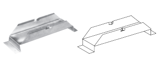 4" OVAL BVENT TEE SUPPORT BV