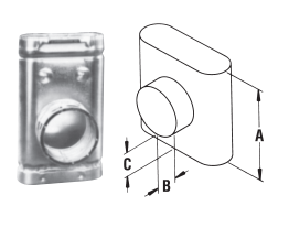 5" OVAL BVENT STANDARD TEE BV