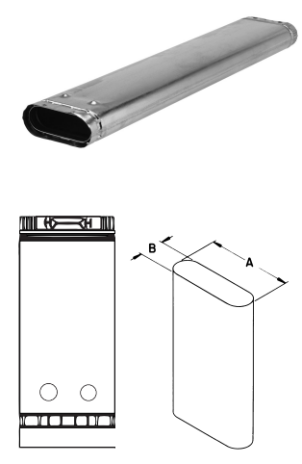 5"X12" OVAL BVENT LENGTH BV