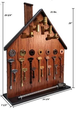  COUNTERTOP DISPLAY TO SHOW ALL PRODUCTS, SHAPED LIKE A HOUSE, 29 3/4" H X 7.5" D X 24 1/4" W. PRODUCTS ARE INCLUDED.