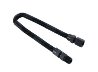  18" BLACK WHISTLE FREE SS GAS CONNECTOR HOSE W/FITTINGS, 1/2" MIP x 1/2"FIP (1/4" ID)