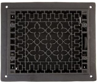 12X14 CI BLK REGISTER W/LOUVERS BLACK