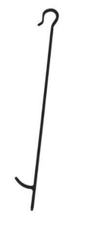 29" BLK FINISH POKER W/CROOK HANDLE