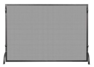 LARGE SINGLE PANEL BLACK WROUGHT IRON SCREEN