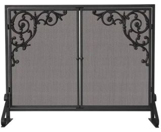 1 PANEL IRON SCRN W/DOORS/SCROL*AH