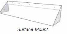 48" SQUARE HOOD 4" SURFACE MOUNT, MATTE BLACK