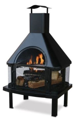 BLK FIREHOUSE W/CHIMNEY *D